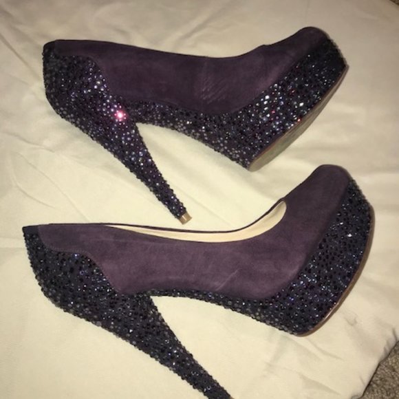 Enzo Angiolini BeccaLynn Fancy Purple Heels 7.5 - Picture 6 of 8